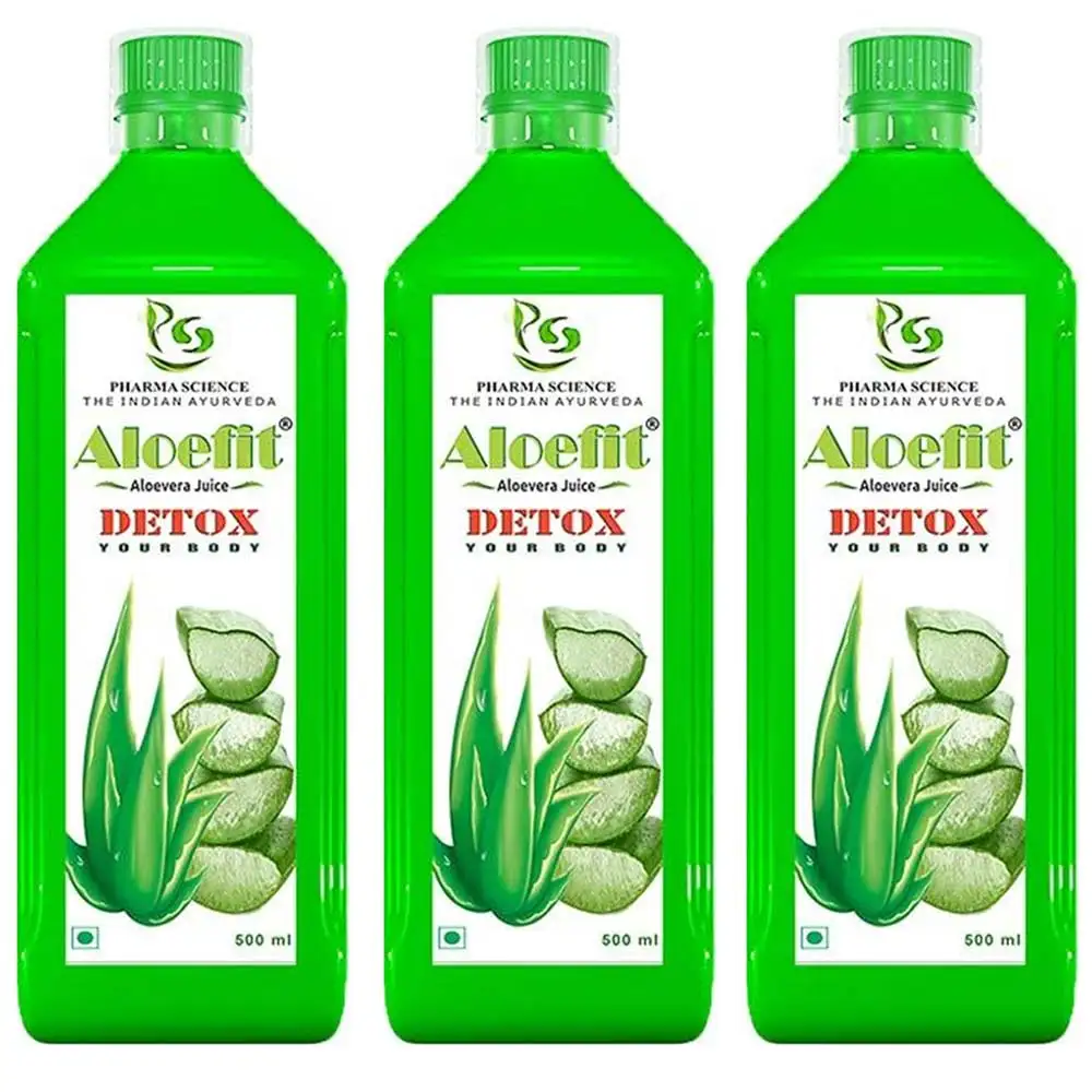 Pharma Science Aloefit Aloevera Juice,  0.5 L  Natural Pack of 3