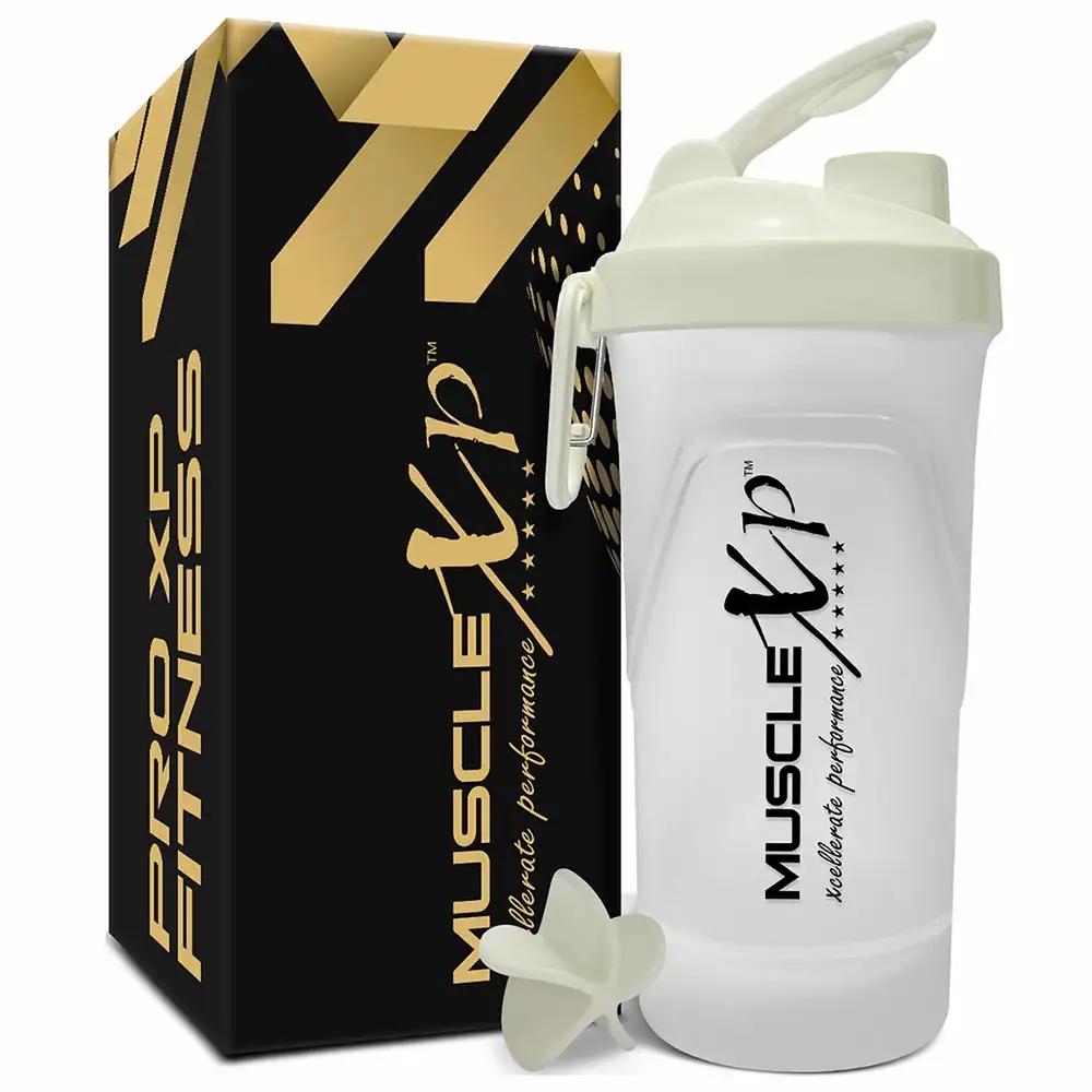 MuscleXP PRO XP Gym Shaker,  White (Fitness Shaker Blender)  700 ml