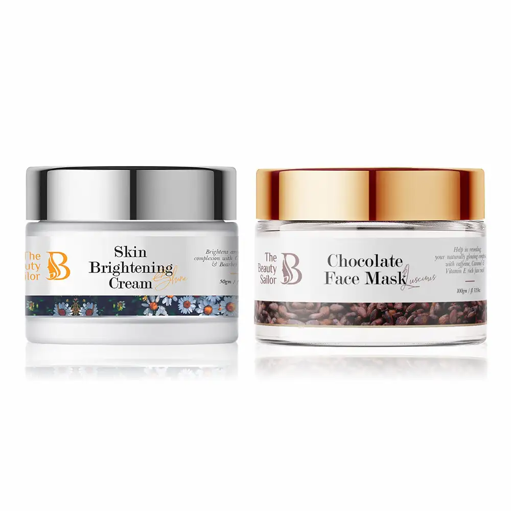 The Beauty Sailor Skin Brightening Cream 50 g & Chocolate Face Mask Combo,  100 g  for All Skin Type