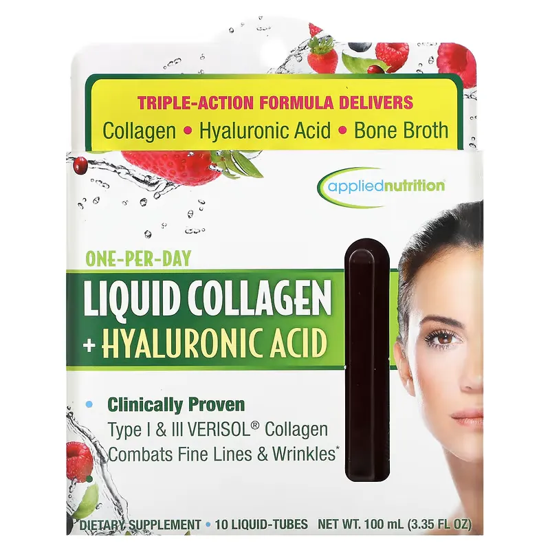 Liquid Collagen +  Hyaluronic Acid, 10 Liquid-Tubes, 3.35 fl oz (100 ml)