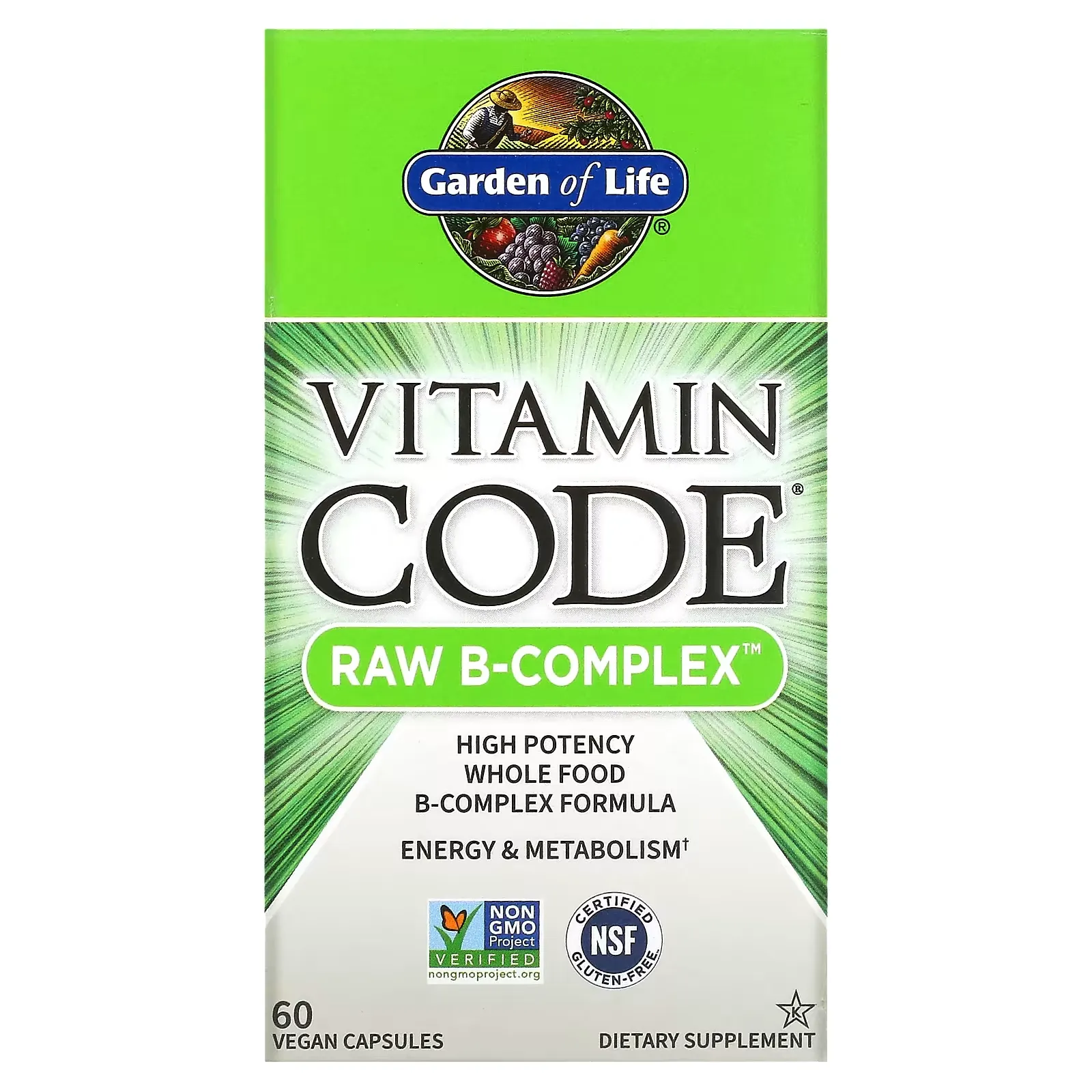 Vitamin Code, RAW B-Complex, 60 Vegan Capsules