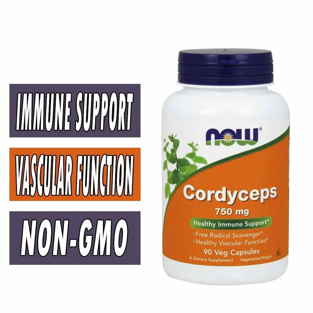 NOW Cordyceps - 750 mg - 90 Veg Capsules