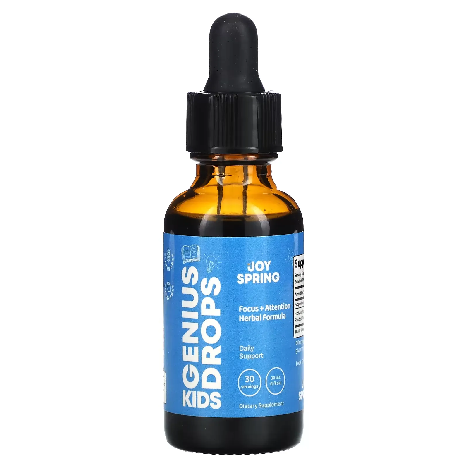 Genius Drops for Kids, Focus & Attention, 1 fl oz (30 ml)