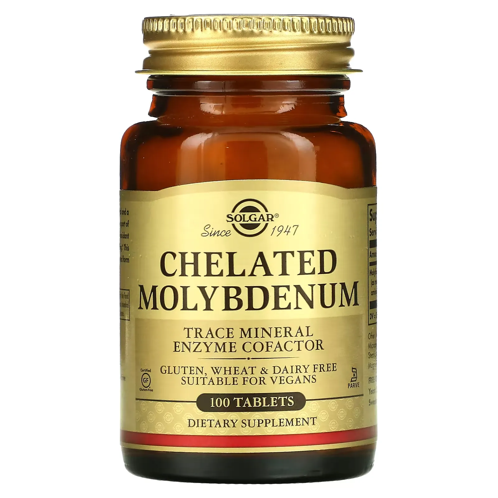 Chelated Molybdenum, 100 Tablets