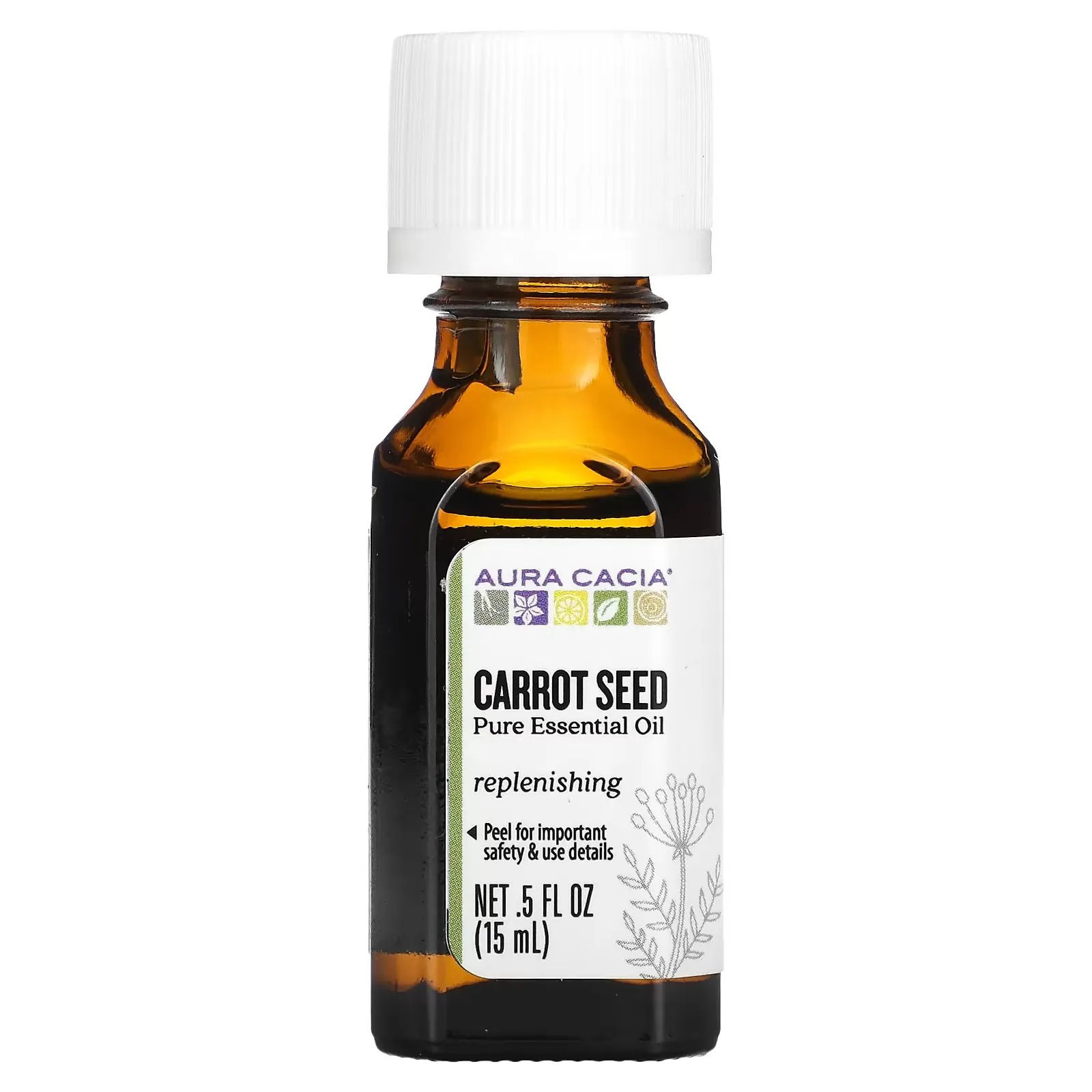 Pure Essential Oil, Carrot Seed, 0.5 fl oz (15 ml)