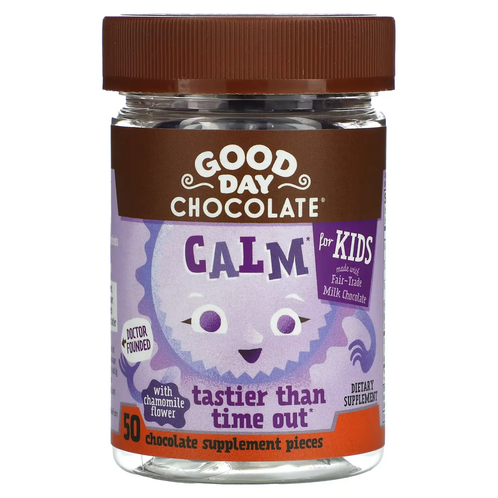 Calm, For Kids, 50 Chocolate Supplement Pieces