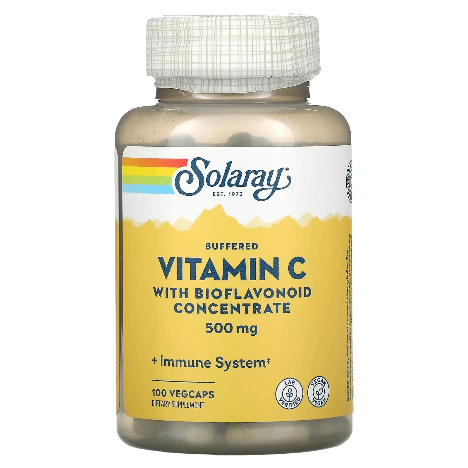 Buffered Vitamin C with Bioflavonoid Concentrate, 500 mg, 100 VegCaps