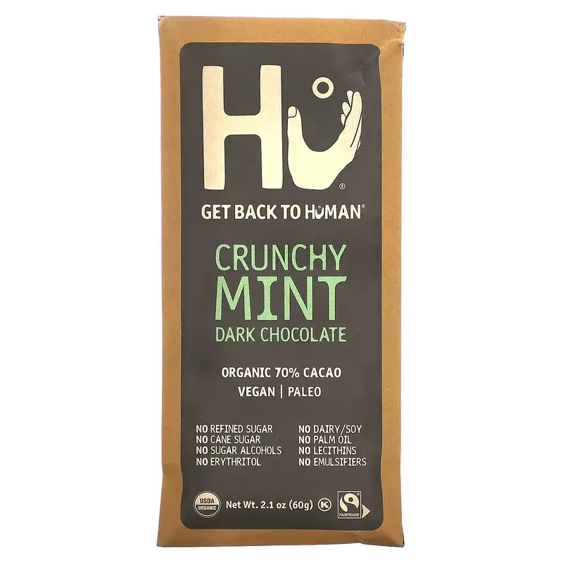 Crunchy Mint Dark Chocolate, 2.1 oz (60 g)