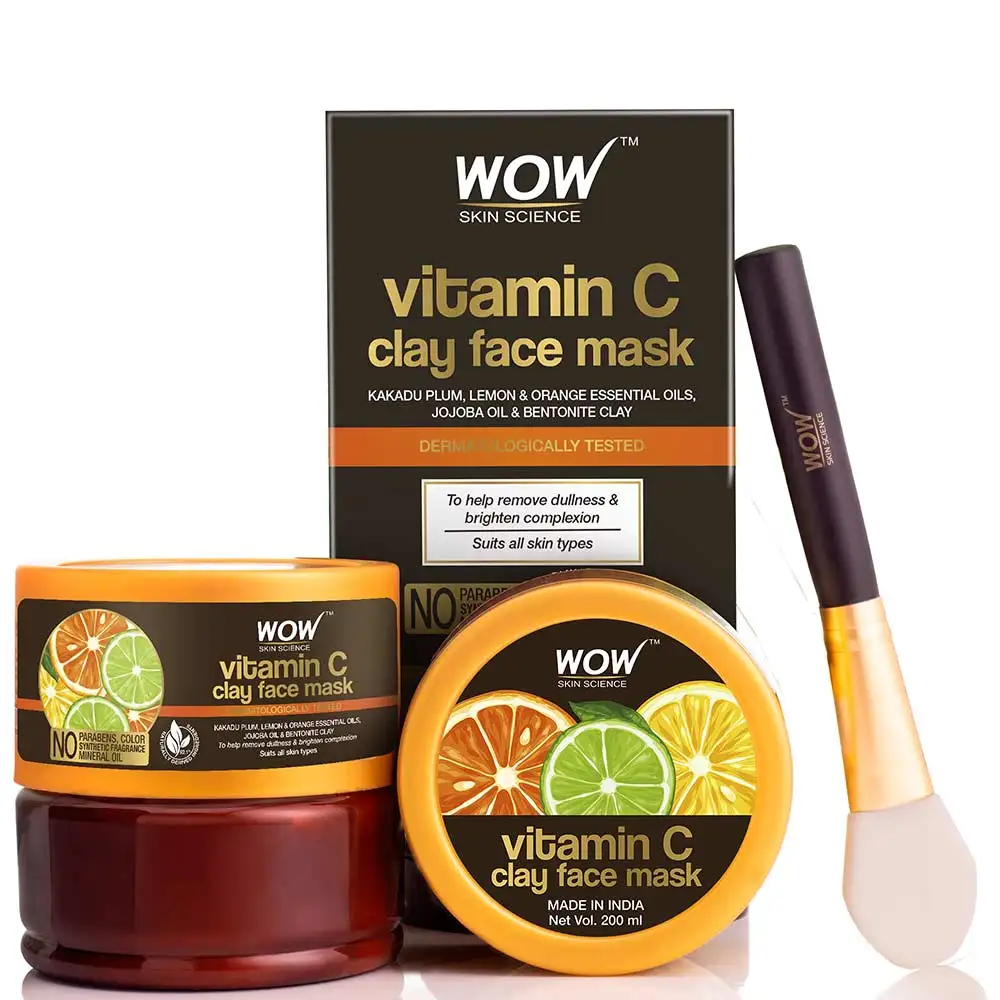 WOW Skin Science Vitamin C Clay Face Mask,  200 ml  for All Skin Types