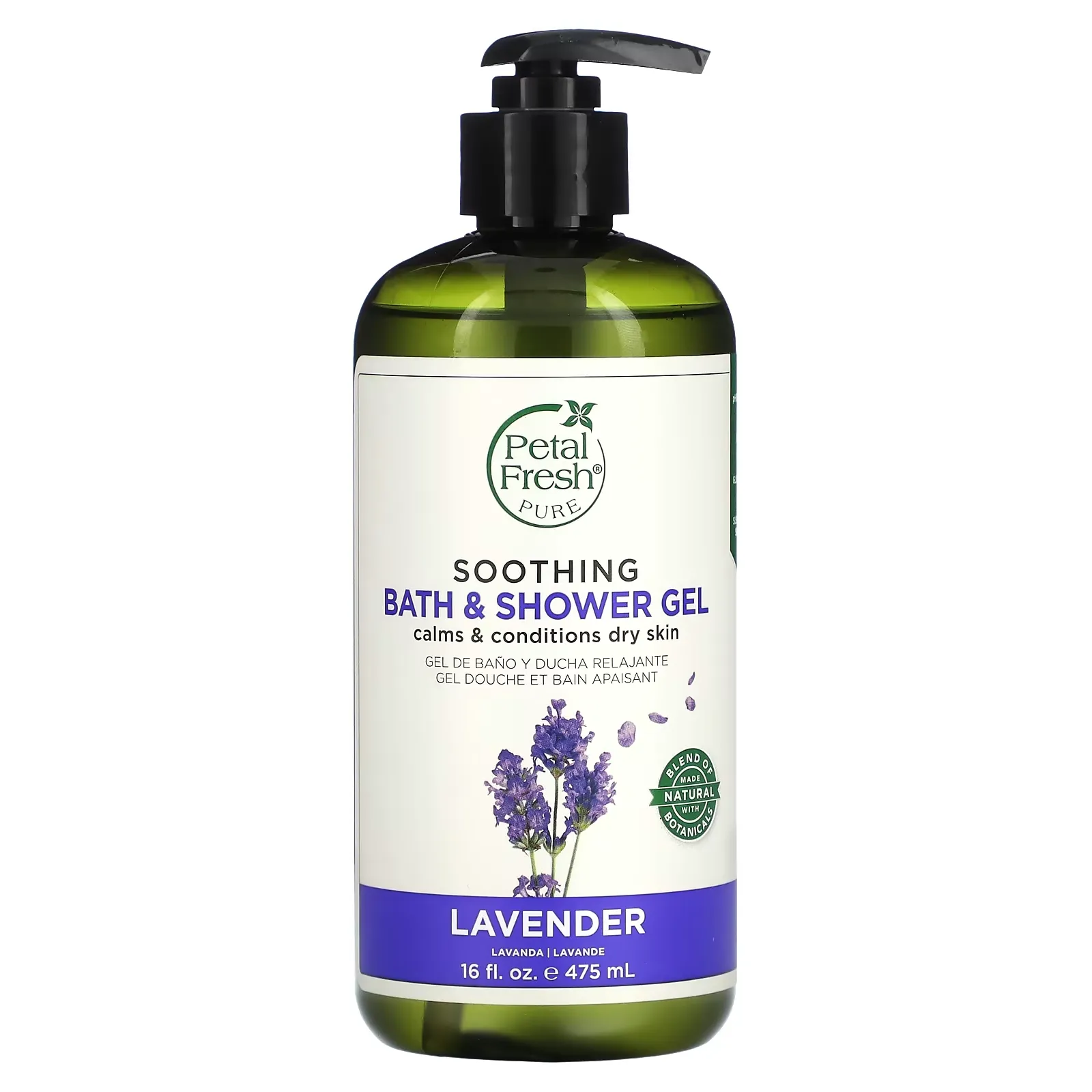 Pure, Soothing Bath & Shower Gel, Lavender, 16 fl oz (475 ml)