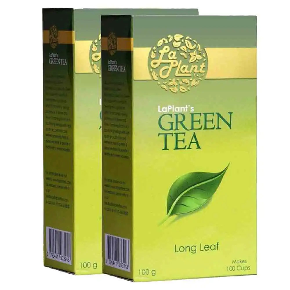 Laplant Green Tea Long Leaf,  100 g  Unflavoured(Pack of 2)