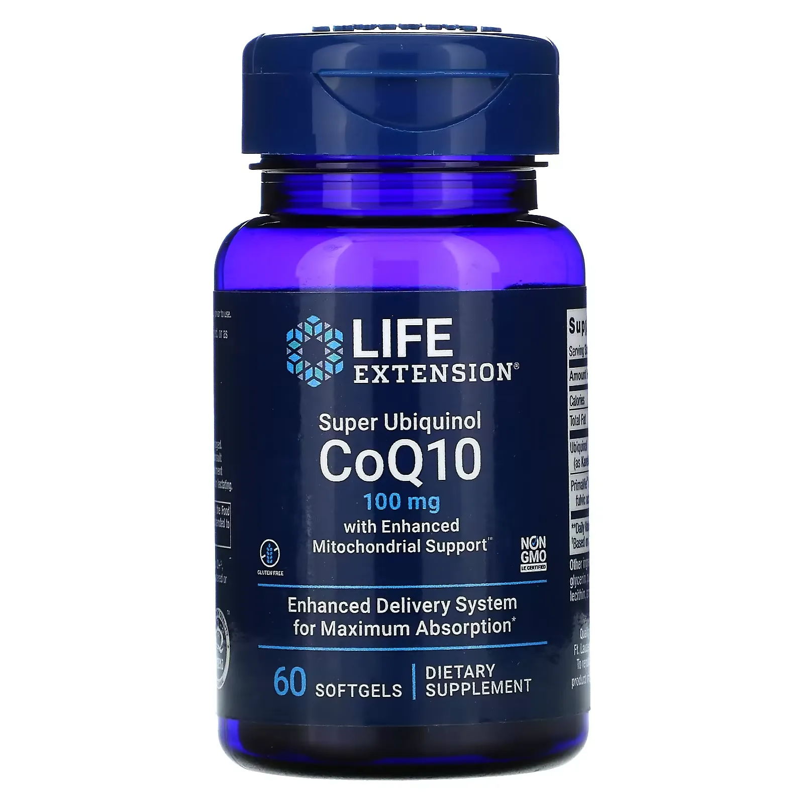 Super Ubiquinol CoQ10 with Enhanced Mitochondrial Support, 100 mg, 60 Softgels