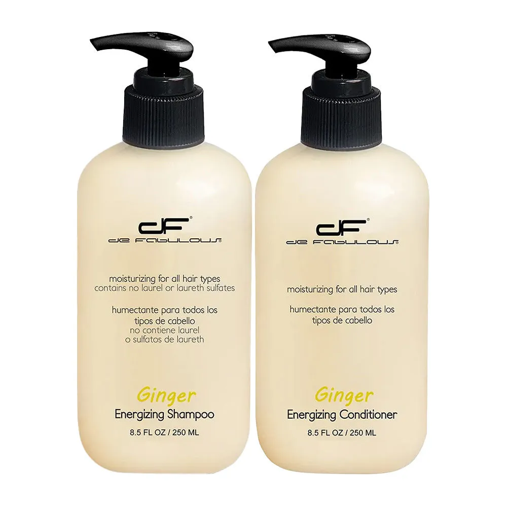 De Fabulous Ginger Energizing Shampoo + Conditioner