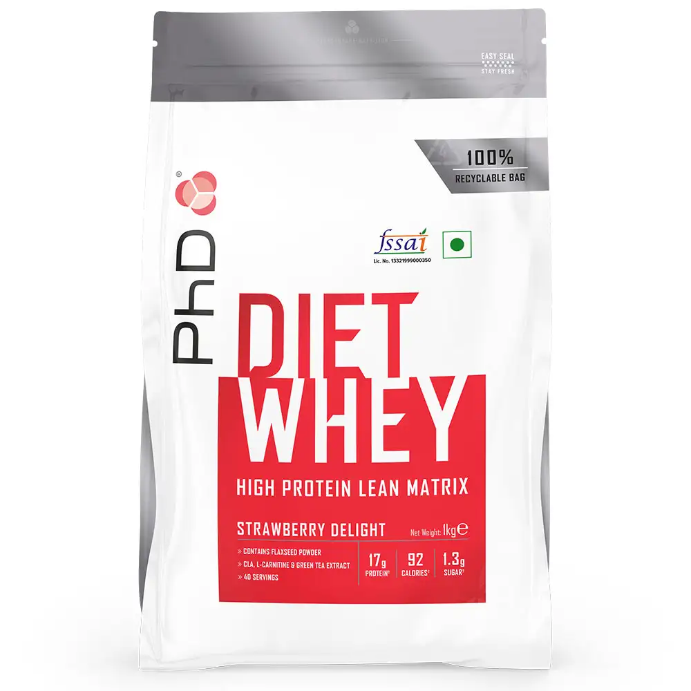 PhD Diet Whey,  2.2 lb  Strawberry Delight