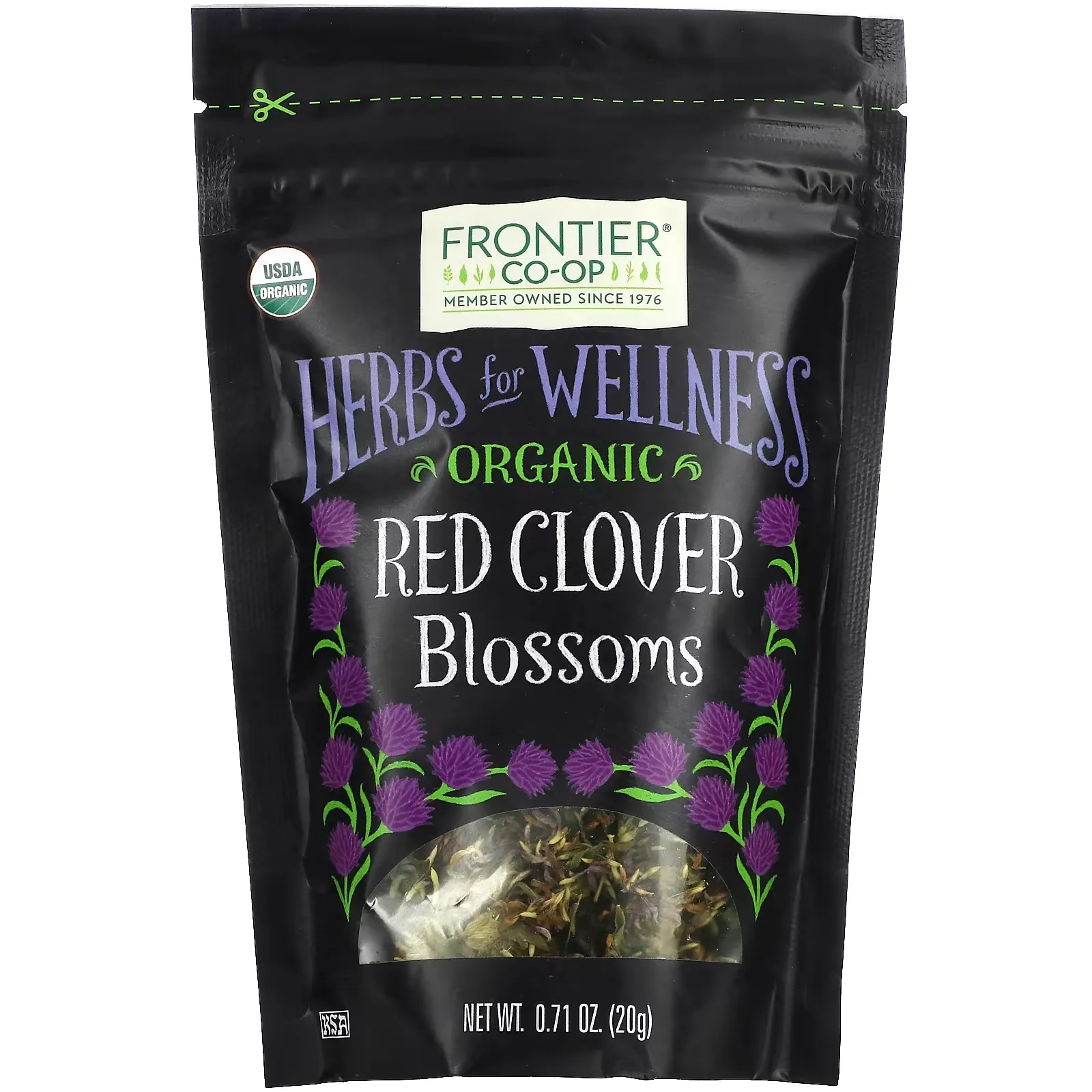 Organic Red Clover Blossoms, 0.71 oz (20 g)