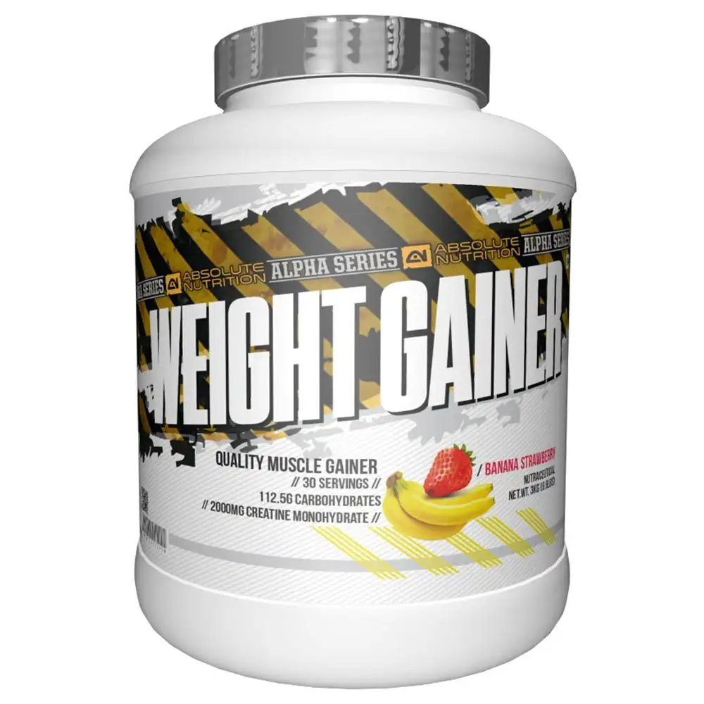 Absolute Nutrition Alpha Weight Gainer,  6.6 lb  Banana Strawberry