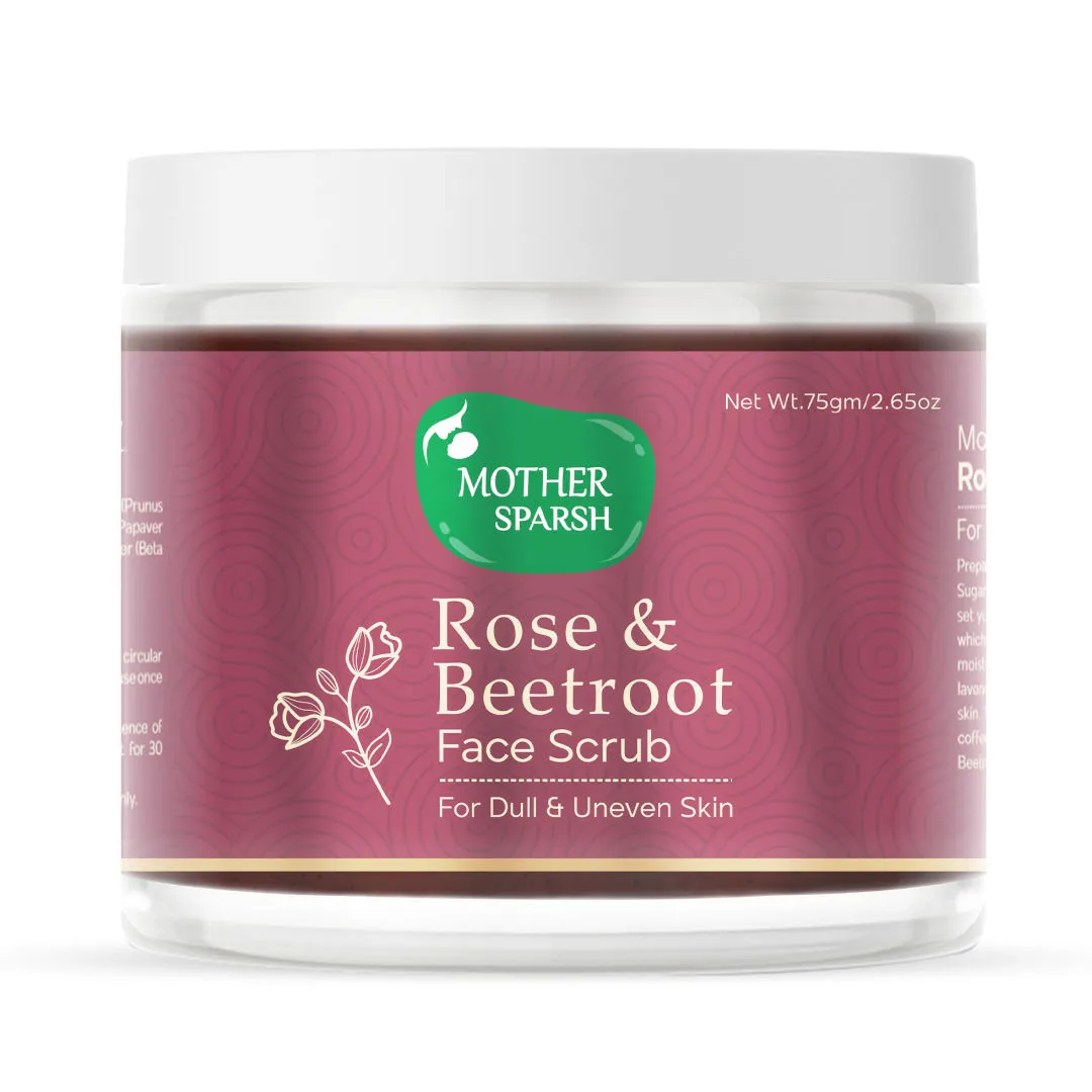 Mother Sparsh Rose & Beetroot Exfoliating Face Scrub For Dull & Uneven Skin