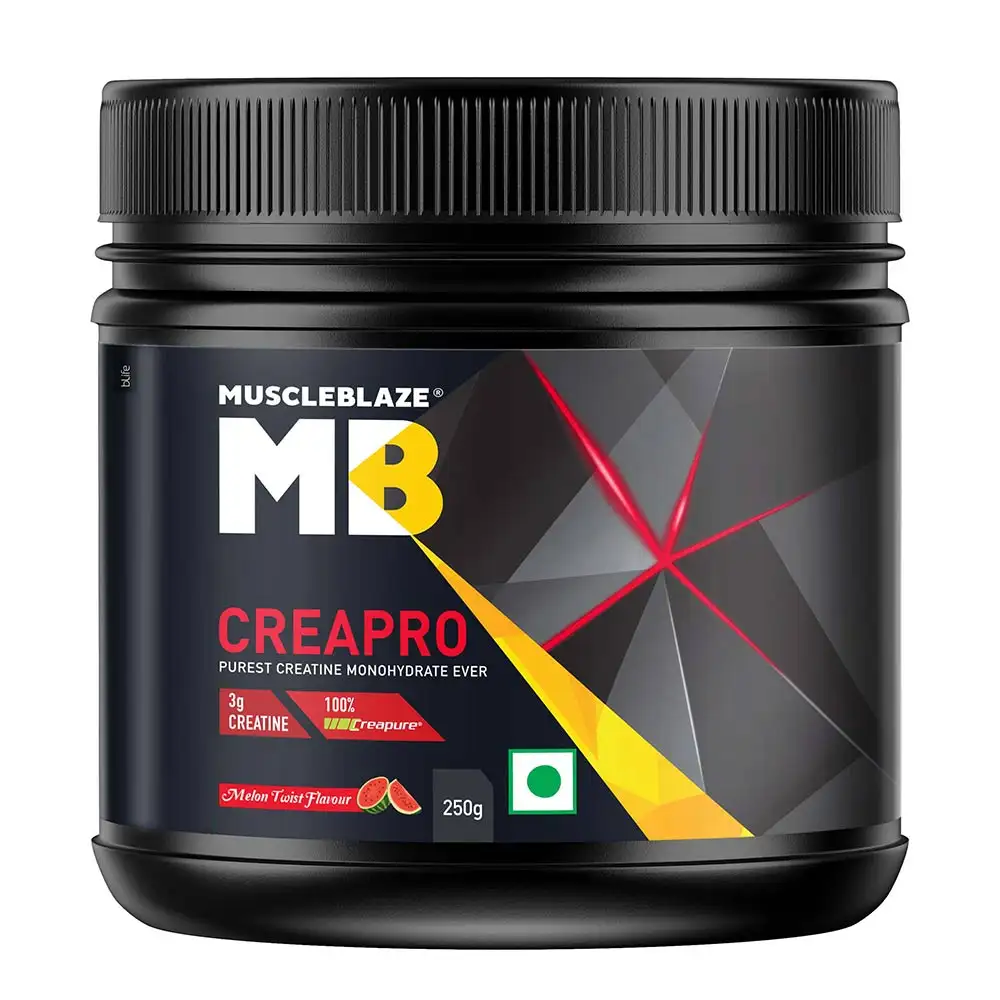 MuscleBlaze CreaPRO Creatine with Creapure Powder from Germany,  Melon Twist  0.55 lb