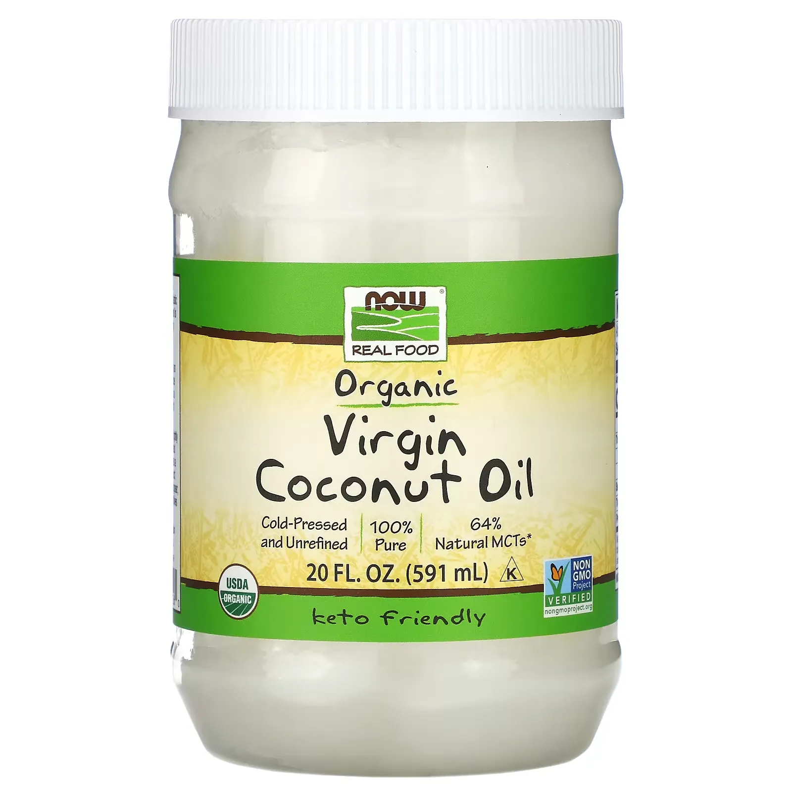 Real Food, Organic Virgin Coconut Oil, 20 fl oz (591 ml)