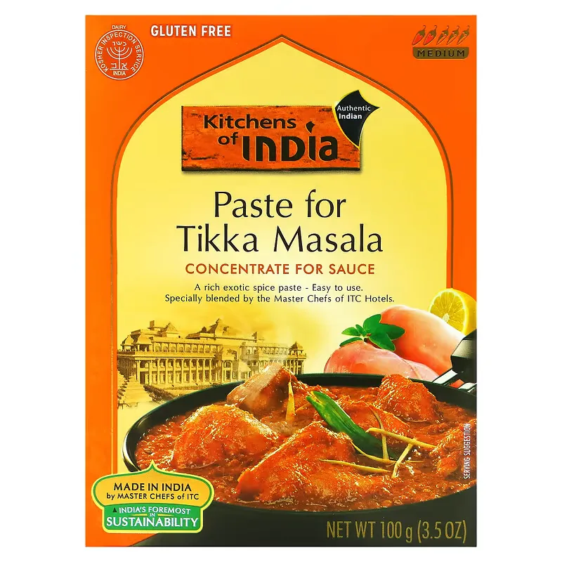 Paste For Tikka Masala, Concentrate For Sauce, Medium, 3.5 oz (100 g)