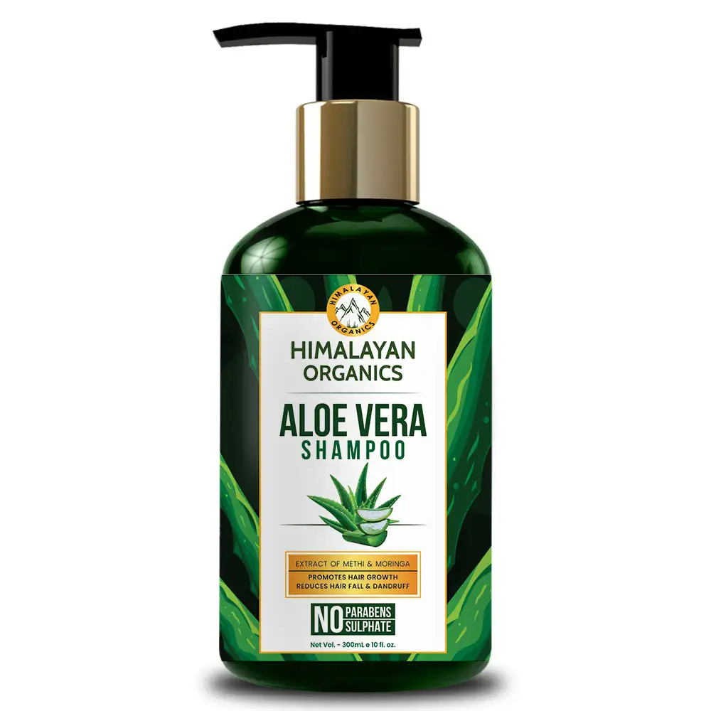 Himalayan Organics Aloevera Shampoo,  300 ml  for Hair Loss Control & Healthy Hair Growth