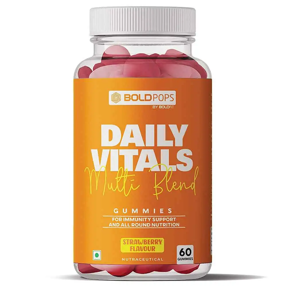 Boldfit Daily Vitals,  60 gummies  Strawberry