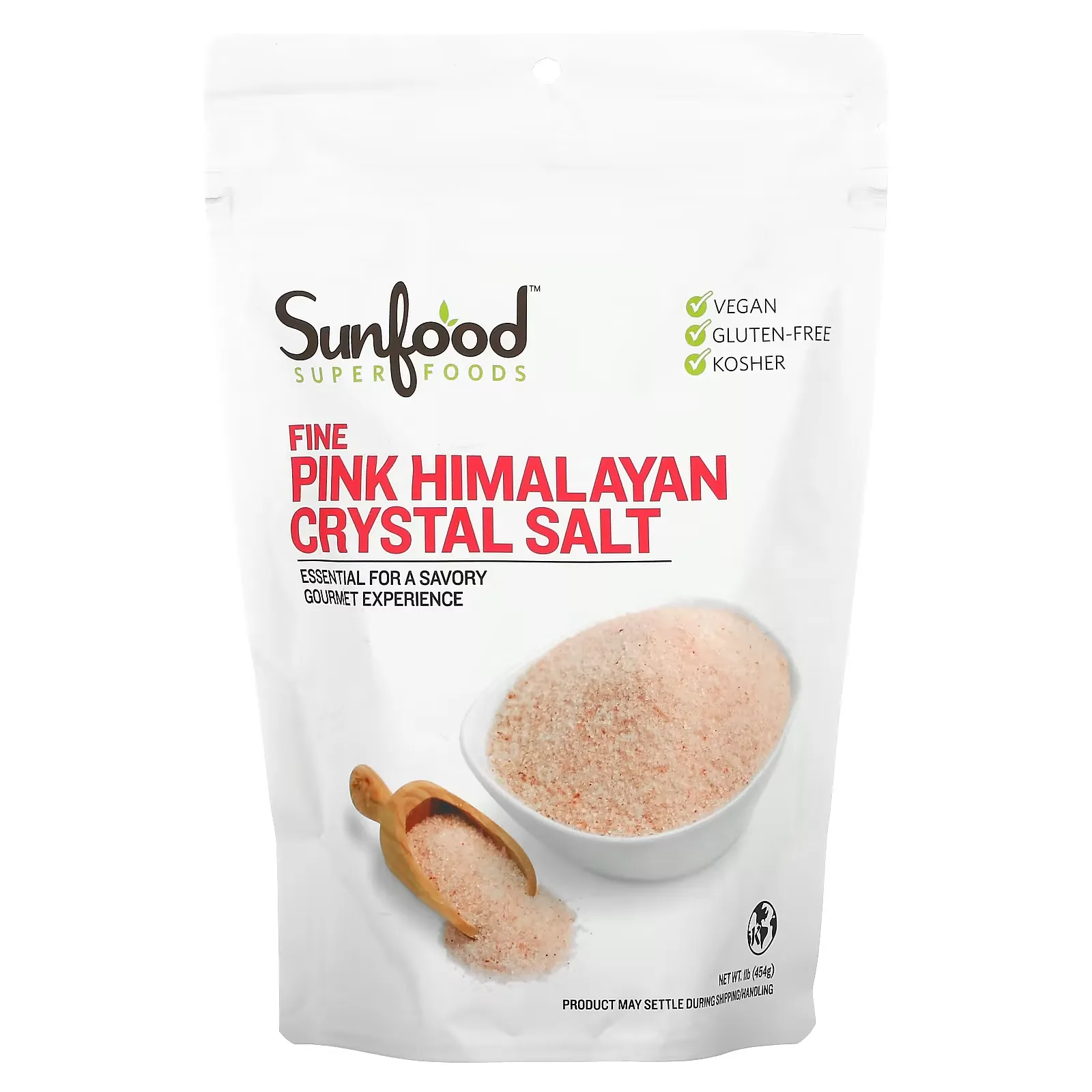 Fine Pink Himalayan Crystal Salt, 1 lb (454 g)