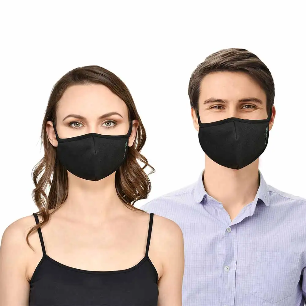 Strauss Unisex Anti-Bacterial Protection Mask,  Non Vent, Large, Black