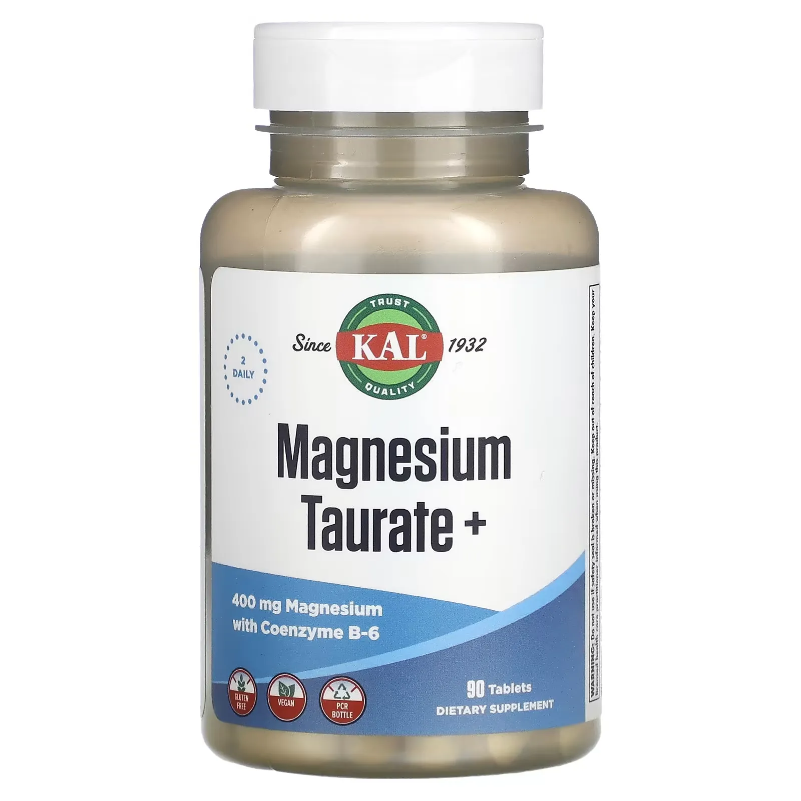 Magnesium Taurate +, 200 mg, 90 Tablets