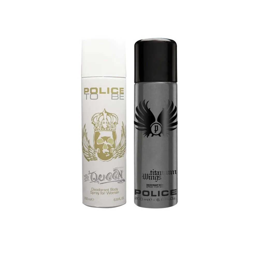 Police Wings Titanium + To Be Queen Deo Combo Set