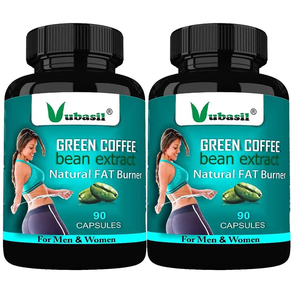 Vubasil Green Coffee Bean Extract Natural Fat Burner,  180 capsules