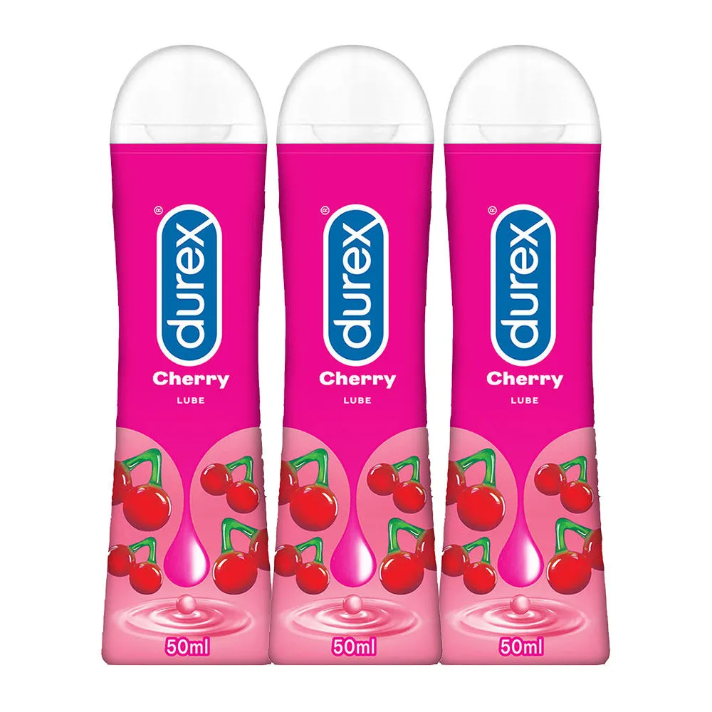 Durex Lube Cheeky Cherry Lubricant Gel For Women And Men (Pack Of 3)