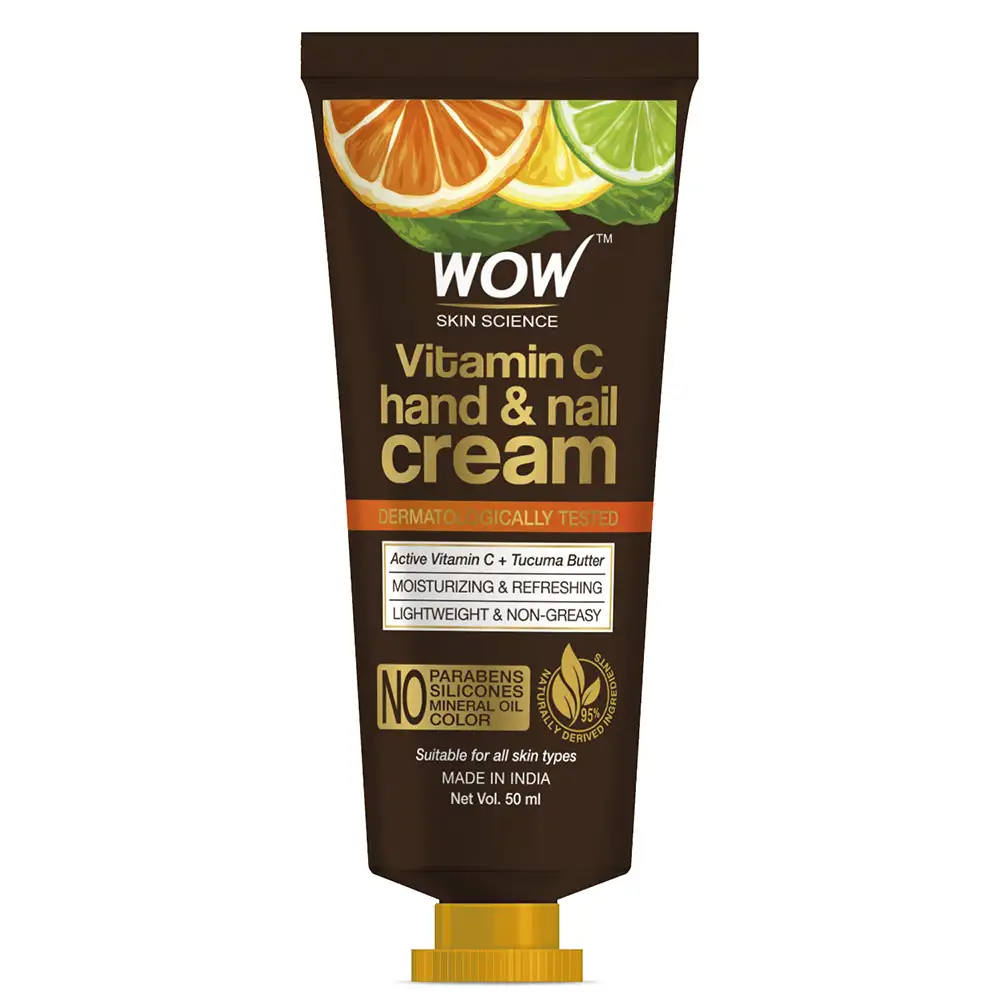 WOW Skin Science Vitamin C Hand & Nail Cream,  50 ml  for All Skin Types