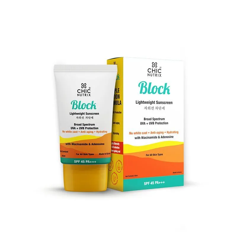 Chicnutrix Block Lightweight Sunscreen SPF 45 PA+++