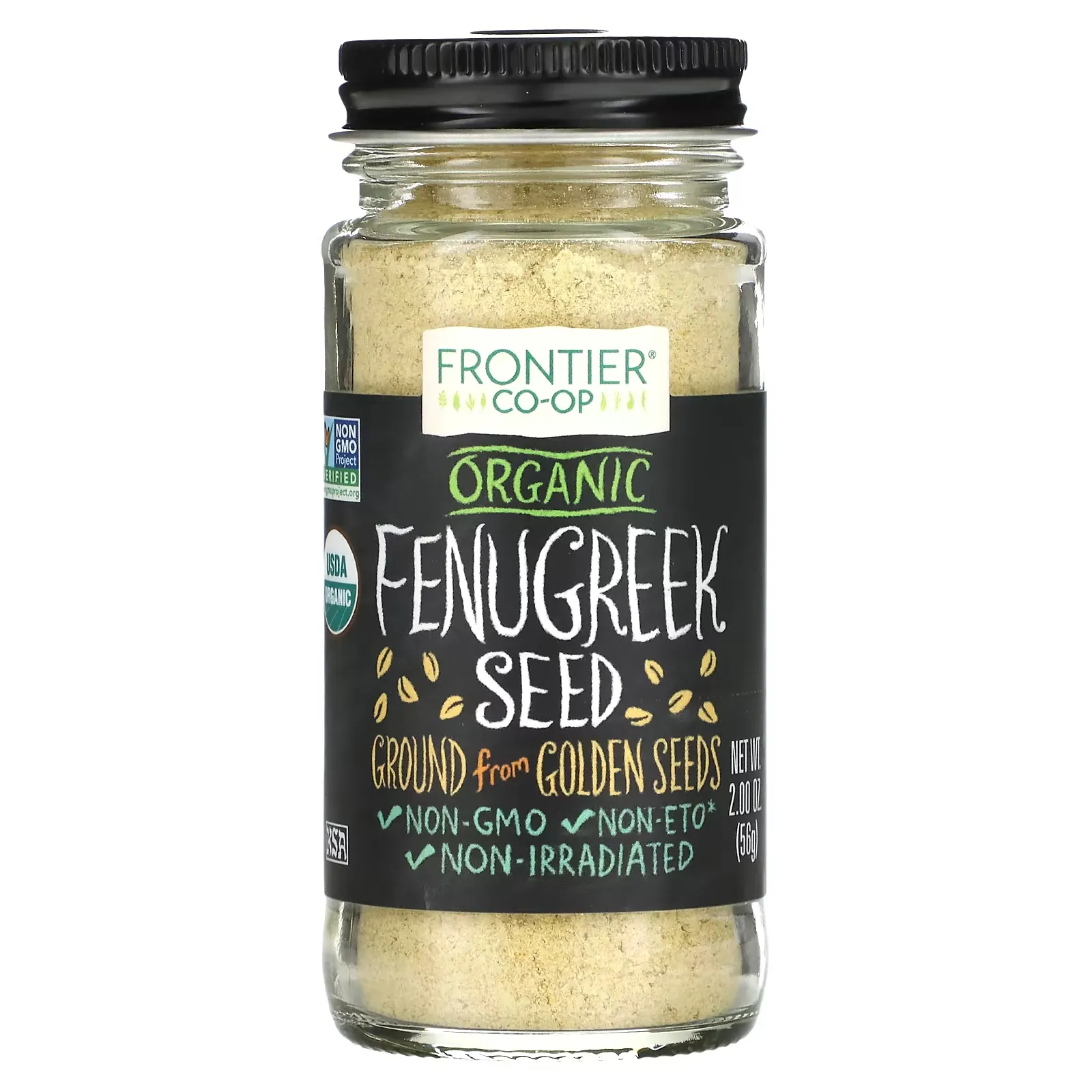 Organic Fenugreek Seed, Ground, 2 oz (56 g)