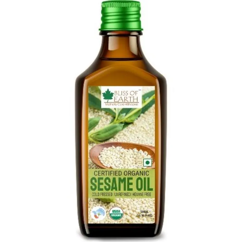 Bliss Of Earth Certified Organic Sesame Oil