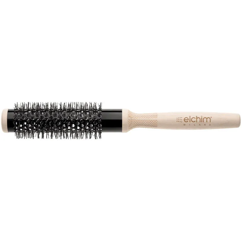 Elchim Wooden Thermal Brush 24mm - Ceramic Barrels And Special Nylon Bristles