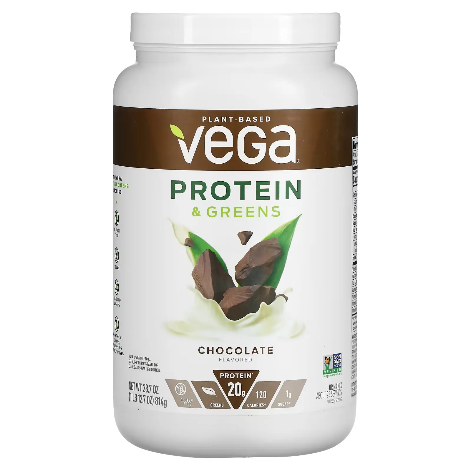 Protein & Greens, Chocolate, 1 lbs 12.7 oz (814 g)