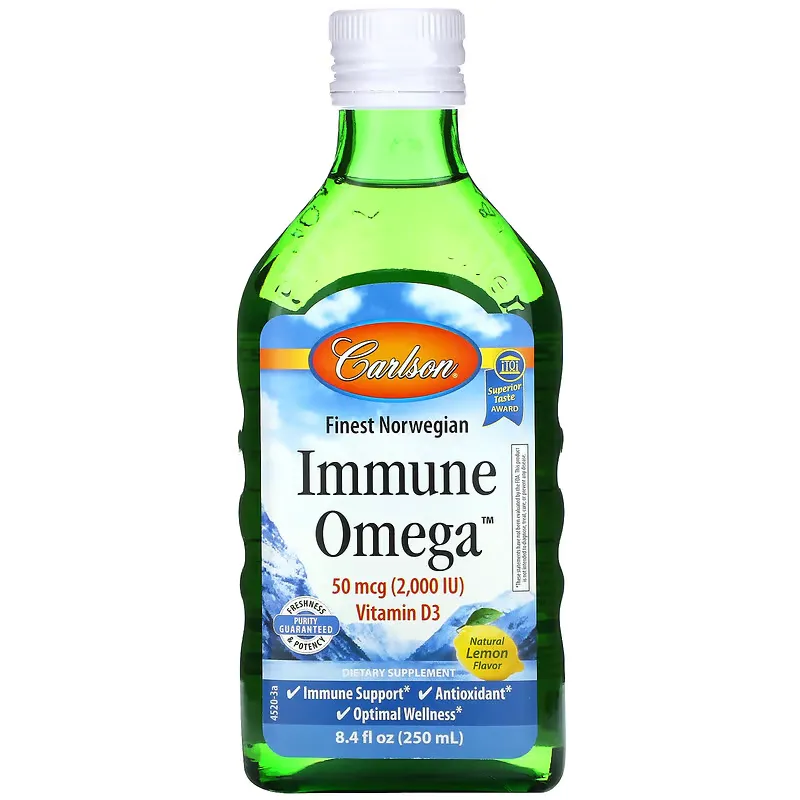 Immune Omega, Natural Lemon, 8.4 fl oz (250 ml)