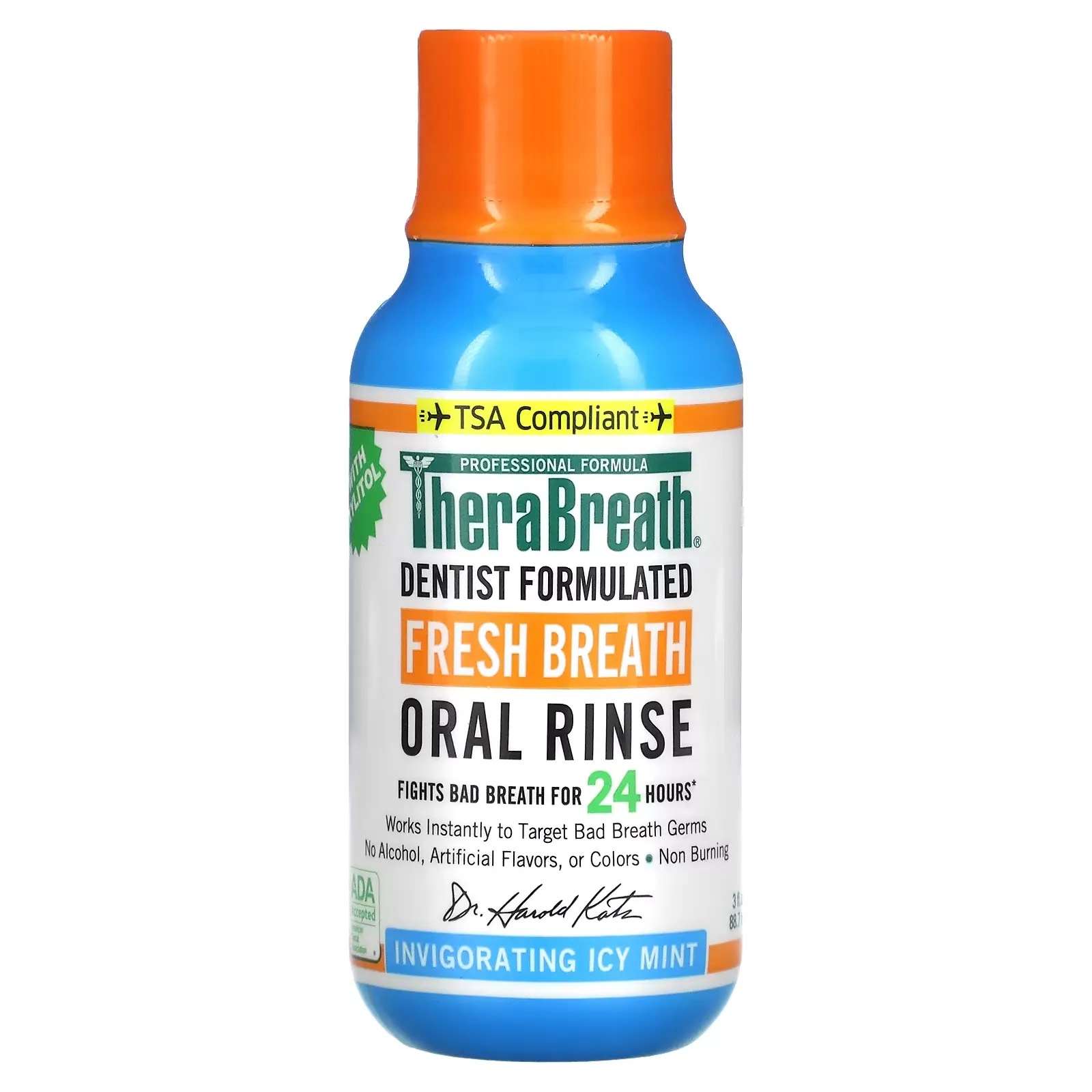 Fresh Breath Oral Rinse, Invigorating Icy Mint, 3 fl oz (88.7 ml)