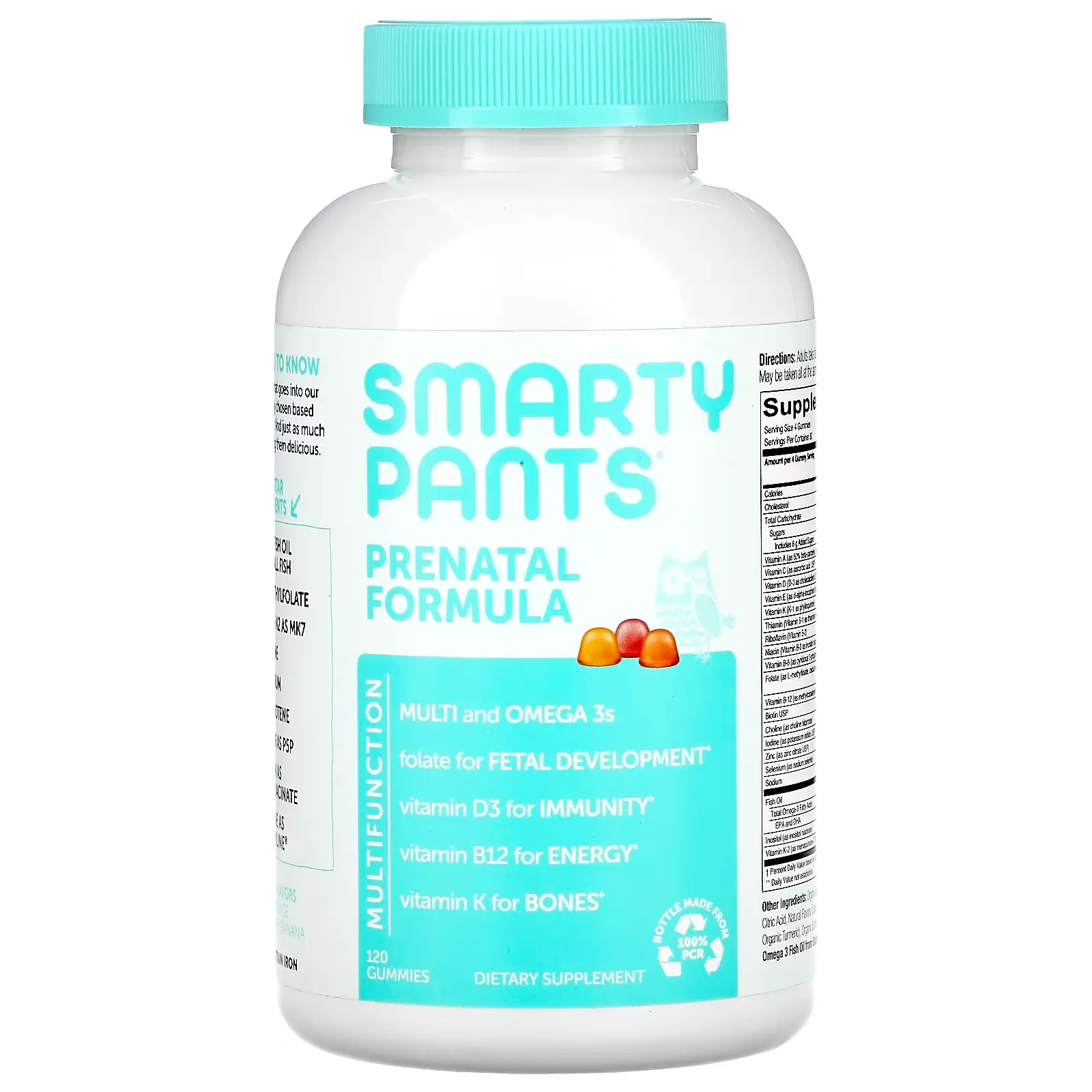 Prenatal Formula, Lemon, Orange, and Strawberry Banana, 120 Gummies