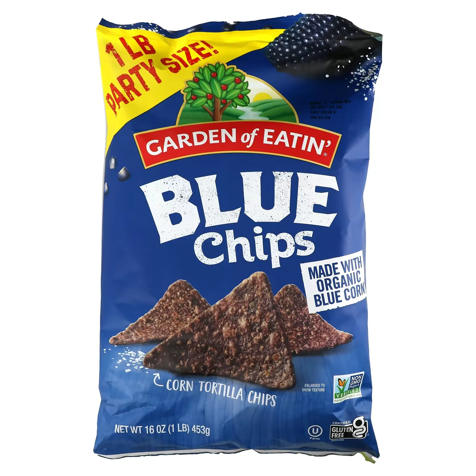 Corn Tortilla Chips, Blue Chips, 16 oz (453 g)