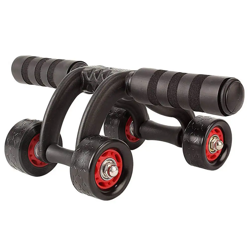 Fitsy Ab Roller 4 Wheel,  Black  Standard