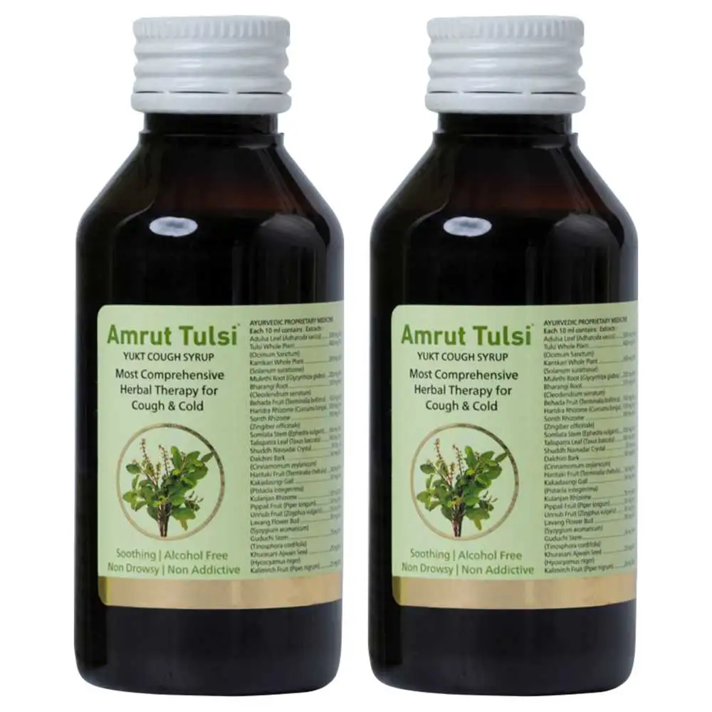 Amrut Tulsi Yukt Cough Syrup (Pack of 2),  100 ml