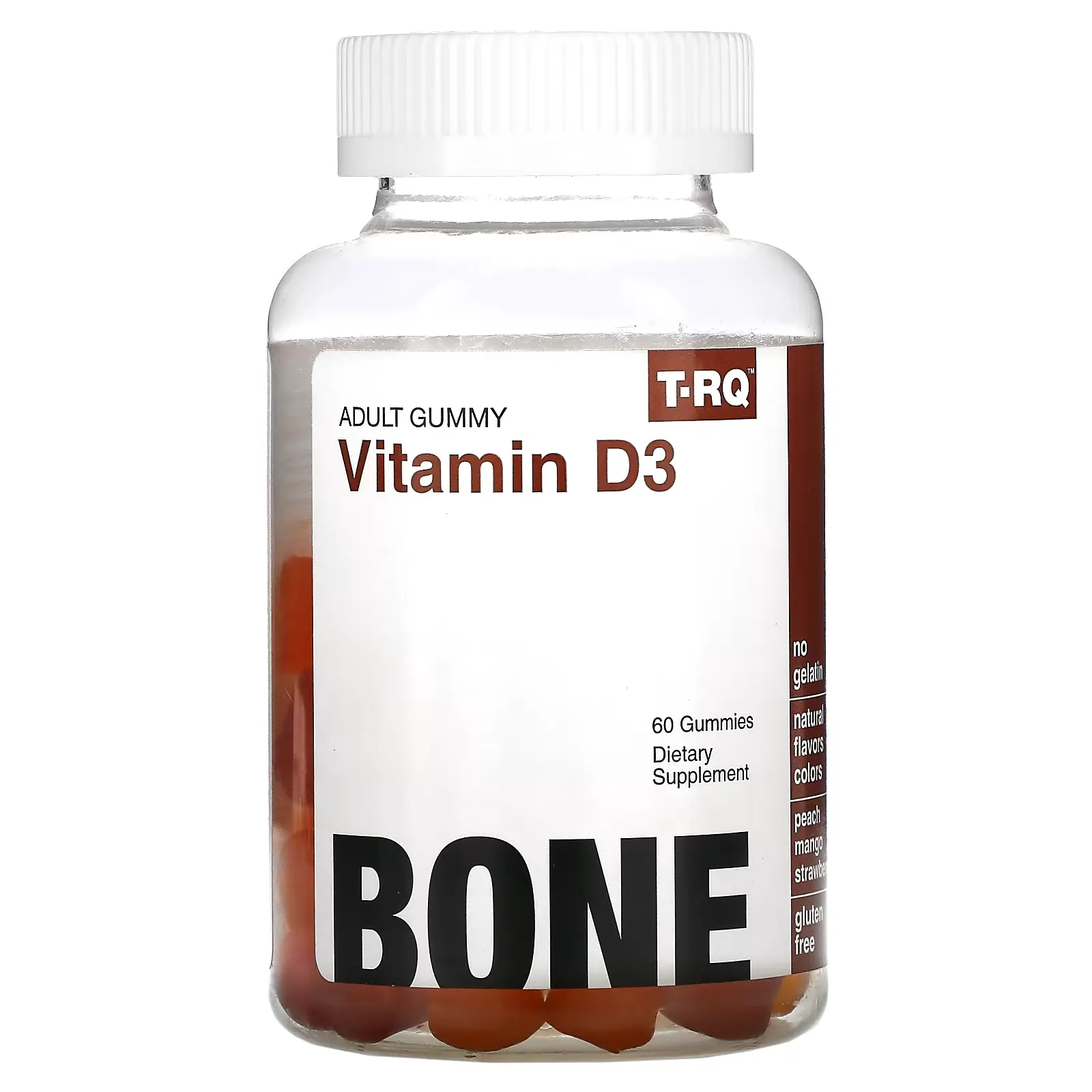 Adult Gummy, Vitamin D3, Bone, Peach, Mango, Strawberry,  60 Gummies