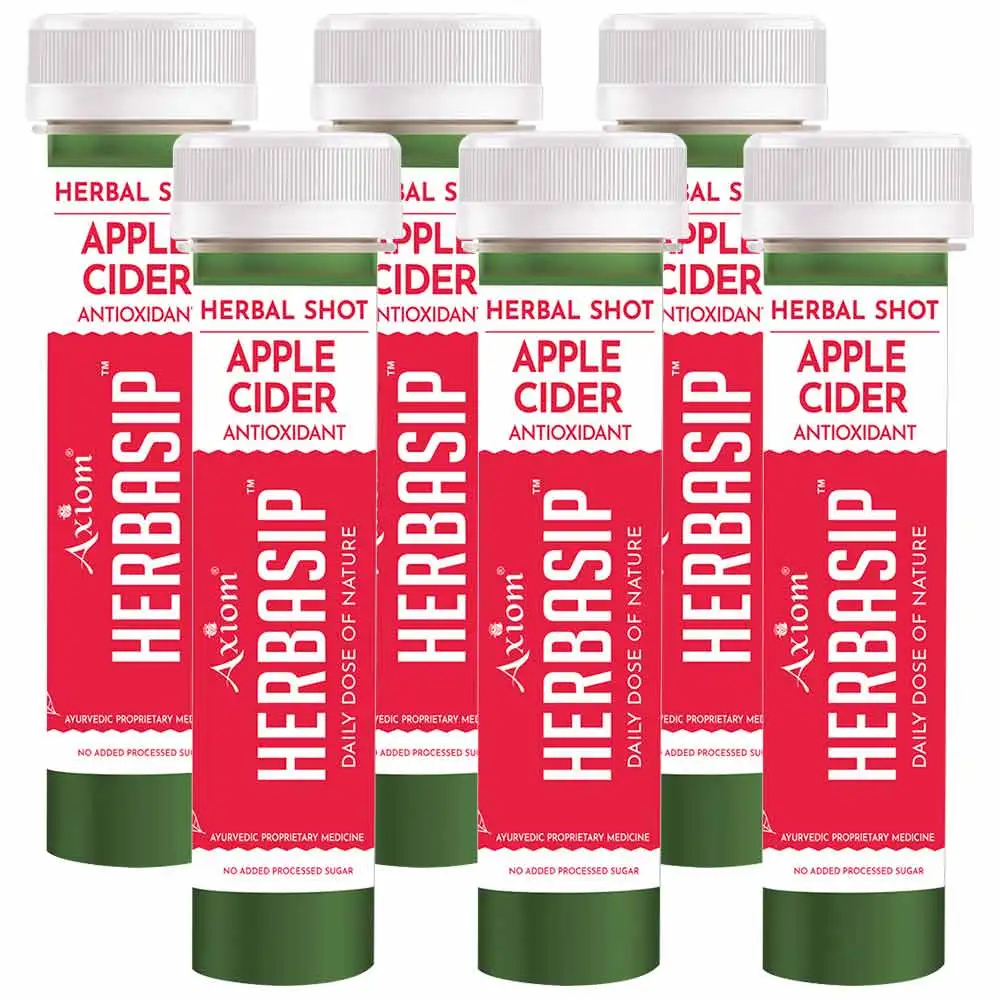 Herbasip Apple Cider Juice Shots Pack of 6 Shots,  Unflavoured  50 ml