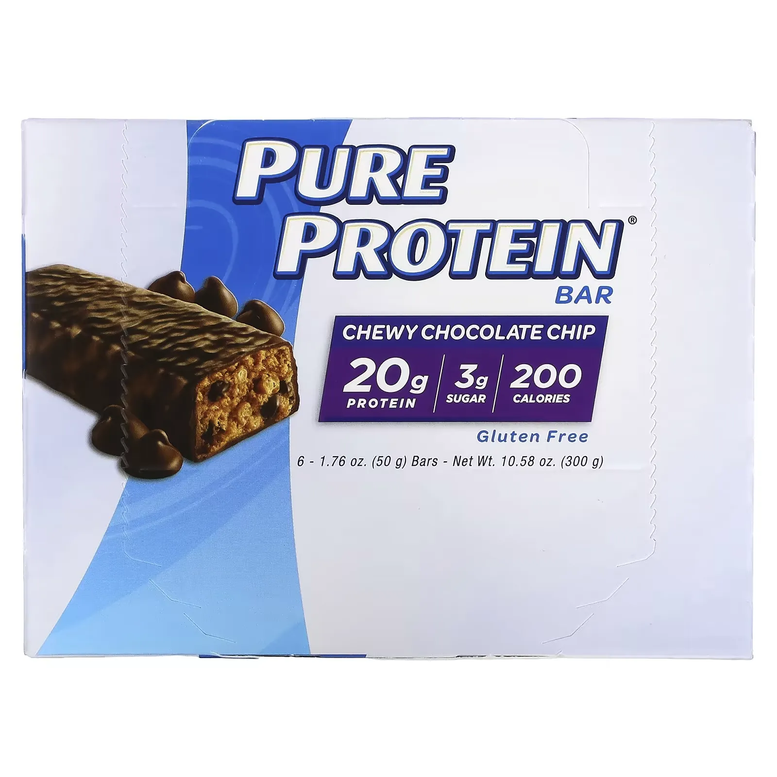 Chew Chocolate Chip Bar, 6 Bars, 1.76 oz (50 g) Each