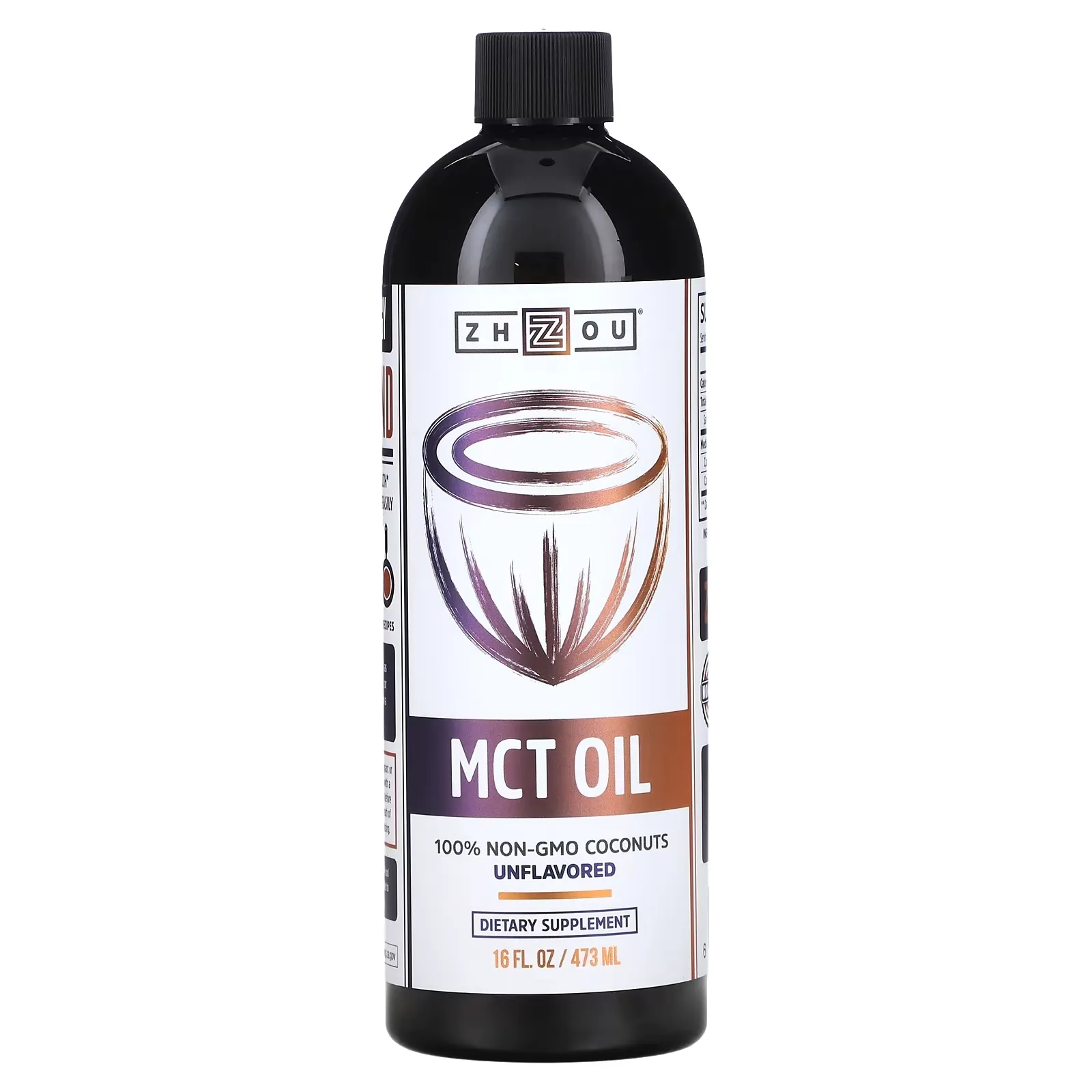 MCT Oil, Unflavored, 16 fl oz (473 ml)