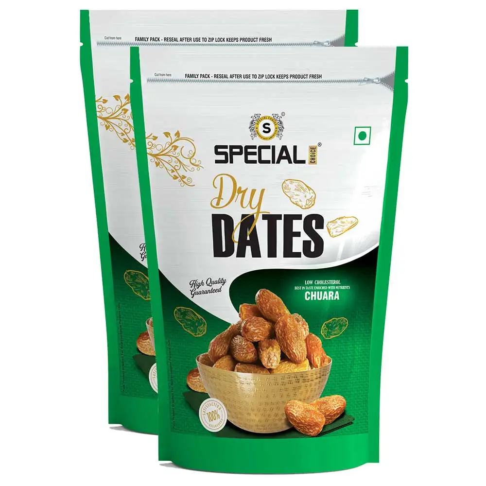 Special Choice Dry Dates (Chuara),  1 kg  Unflavoured Tiger (Pack of 2)