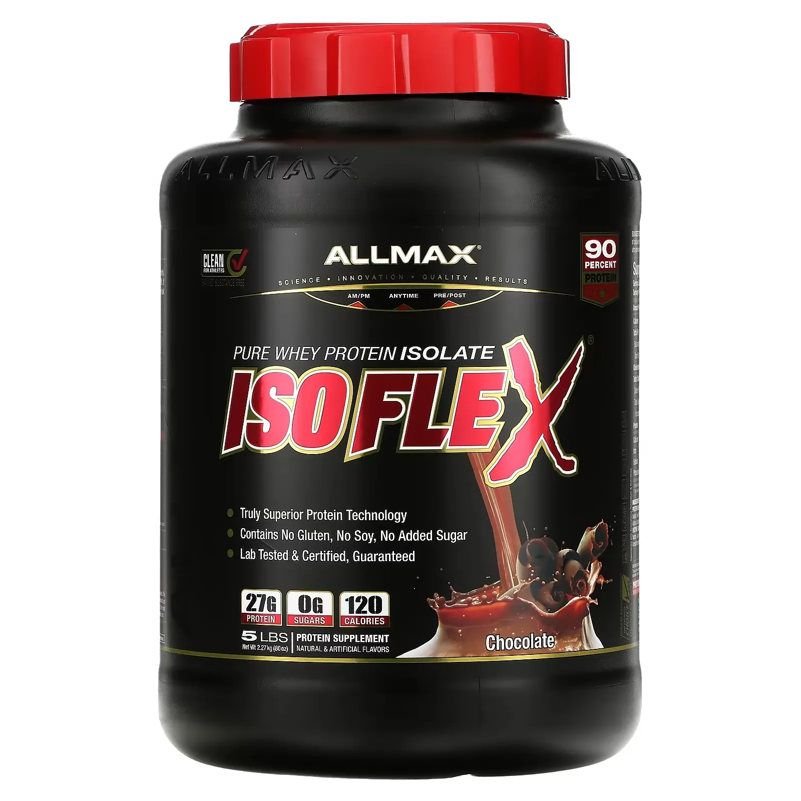 Isoflex, Pure Whey Protein Isolate, Chocolate, 5 lbs (2.27 kg)